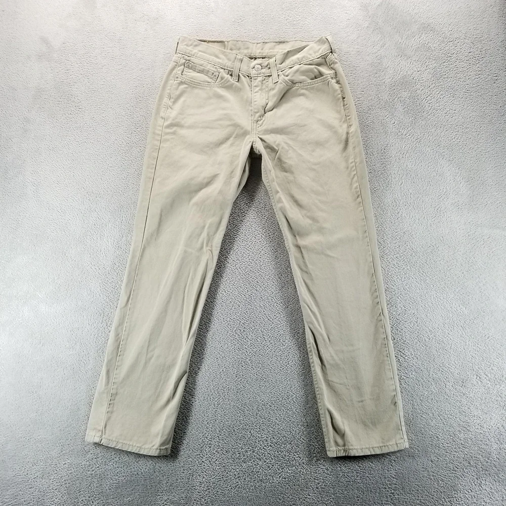 Levis 514 Jeans Mens 30x30 Beige Regular Straight Stretch Comfort Denim‎ Casual